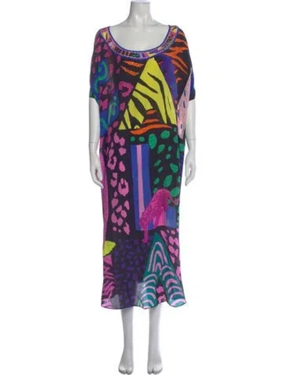 Pre-owned Camilla Silk Long Dress In Purple