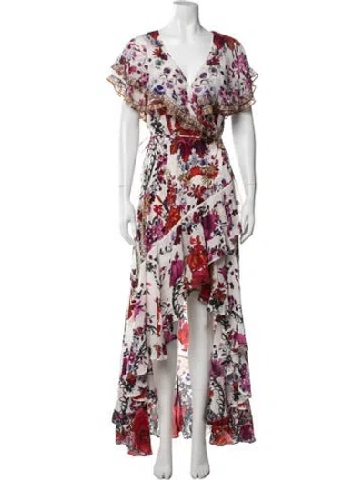 Pre-owned Camilla Silk Long Dress In Purple