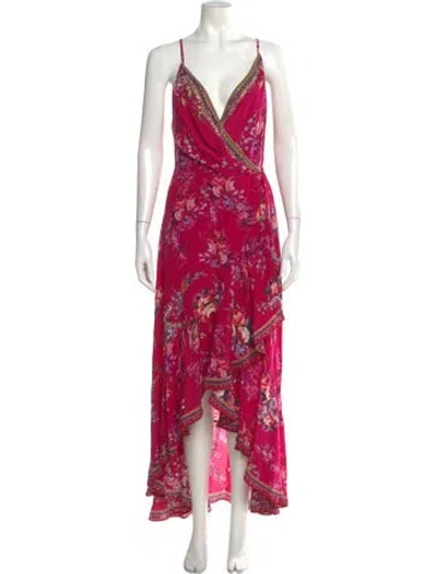 Pre-owned Camilla Silk Long Dress In Red