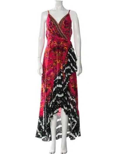 Pre-owned Camilla Silk Long Dress In Red