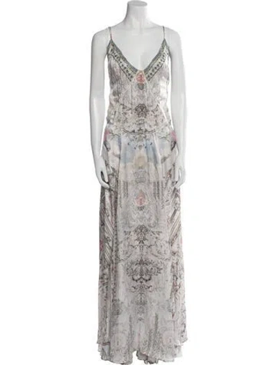Pre-owned Camilla Silk Long Dress W/ Tags