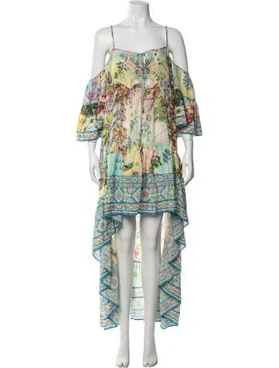 Pre-owned Camilla Silk Long Dress W/ Tags In Blue