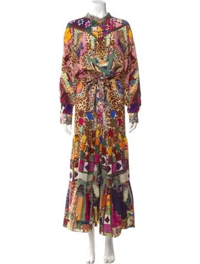 Pre-owned Camilla Silk Long Dress W/ Tags In Brown