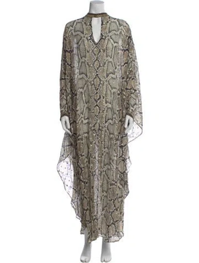 Pre-owned Camilla Silk Long Dress W/ Tags In Multi