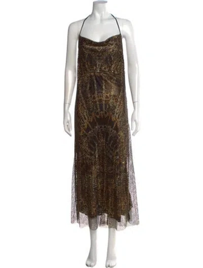 Pre-owned Camilla Silk Long Dress W/ Tags In Multicolor