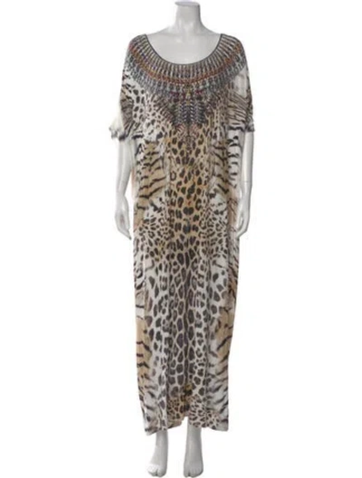 Pre-owned Camilla Silk Long Dress W/ Tags In Neutral
