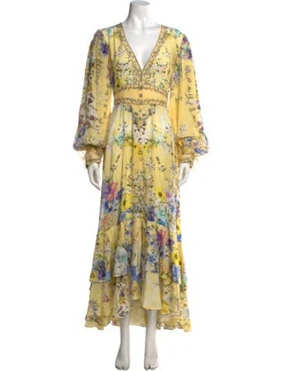 Pre-owned Camilla Silk Long Dress W/ Tags In Neutral