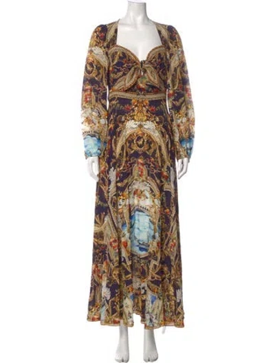 Pre-owned Camilla Silk Long Dress W/ Tags In Pink