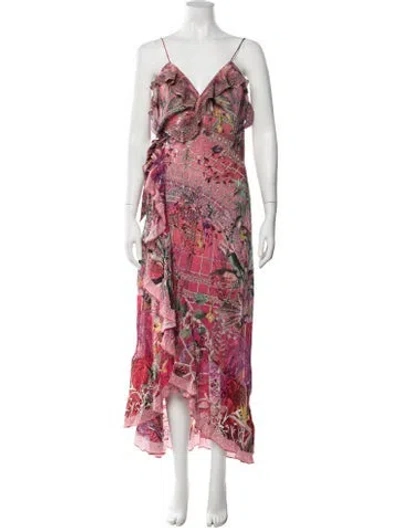 Pre-owned Camilla Silk Long Dress W/ Tags In Pink