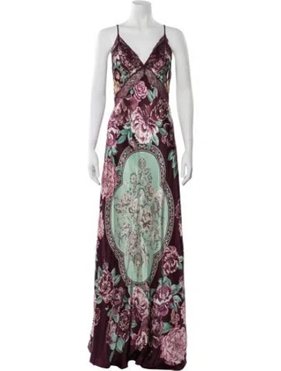 Pre-owned Camilla Silk Long Dress W/ Tags In Purple