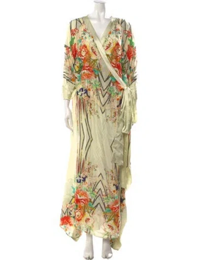 Pre-owned Camilla Silk Long Dress W/ Tags In Red
