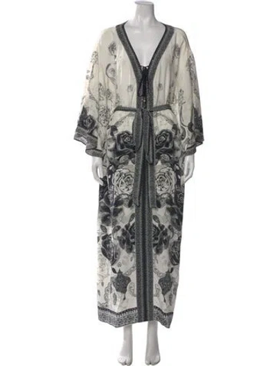 Pre-owned Camilla Silk Long Dress W/ Tags In White