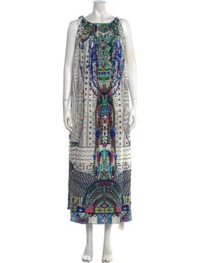 Pre-owned Camilla Silk Long Dress W/ Tags In White