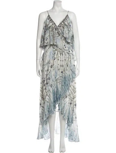 Pre-owned Camilla Silk Long Dress In White