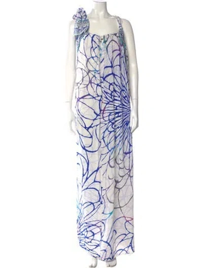 Pre-owned Camilla Silk Long Dress In White