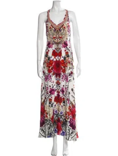 Pre-owned Camilla Silk Long Dress In White