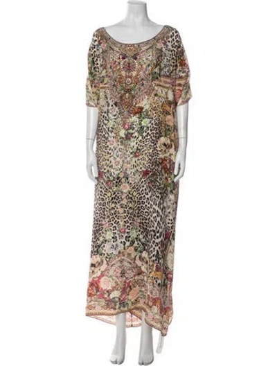 Pre-owned Camilla Silk Long Dress In White