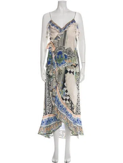 Pre-owned Camilla Silk Long Dress In White