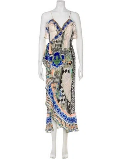 Pre-owned Camilla Silk Long Dress In White