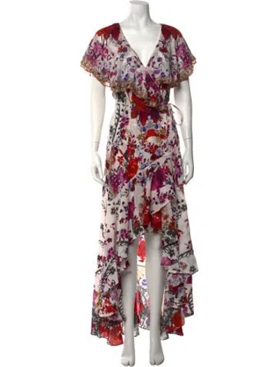 Pre-owned Camilla Silk Long Dress In White