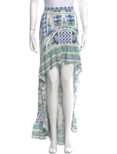 Pre-owned Camilla Silk Long Skirt In Blue