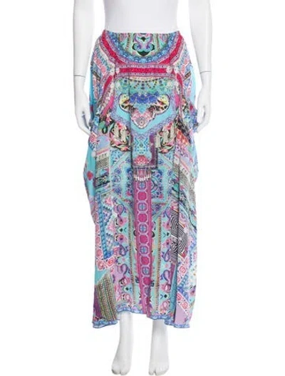 Pre-owned Camilla Silk Long Skirt In Multi