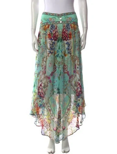 Pre-owned Camilla Silk Long Skirt In Multi