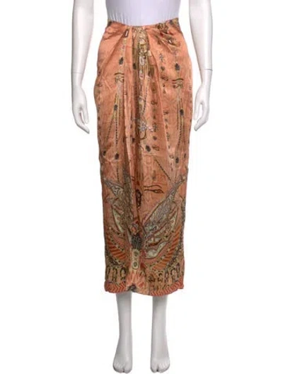 Pre-owned Camilla Silk Long Skirt In Multicolor
