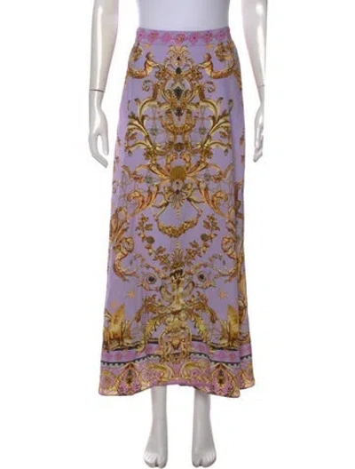 Pre-owned Camilla Silk Long Skirt In Purple