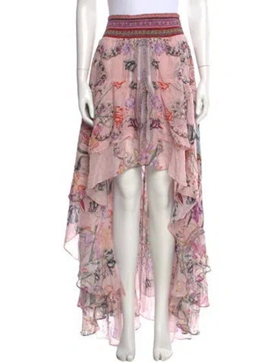 Pre-owned Camilla Silk Long Skirt W/ Tags In Pink