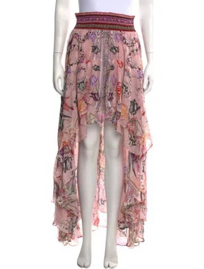 Pre-owned Camilla Silk Long Skirt W/ Tags In Pink