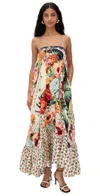 Camilla Silk Maxi Dress Aromatic Amor In Multi