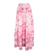 Camilla Floral Embellished Silk Maxi Skirt
