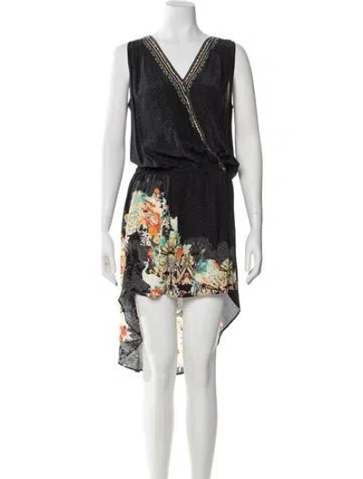 Pre-owned Camilla Silk Midi Length Dress In Black