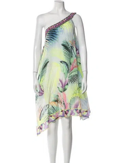 Pre-owned Camilla Silk Midi Length Dress In Green