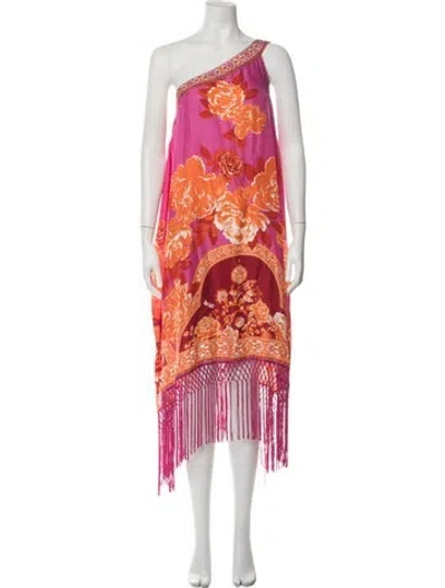 Pre-owned Camilla Silk Midi Length Dress In Multicolor