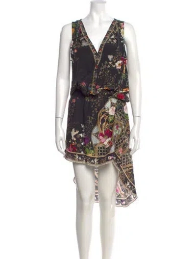 Pre-owned Camilla Silk Midi Length Dress In Neutral