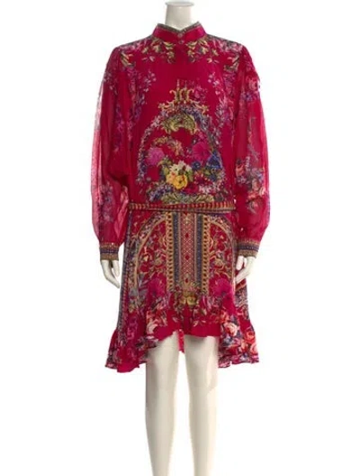 Pre-owned Camilla Silk Midi Length Dress In Pink