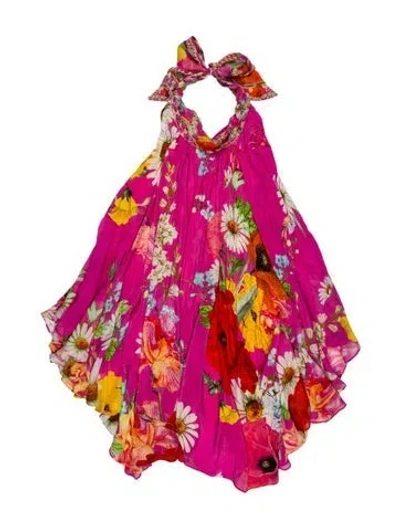 Pre-owned Camilla Silk Midi Length Dress In Pink