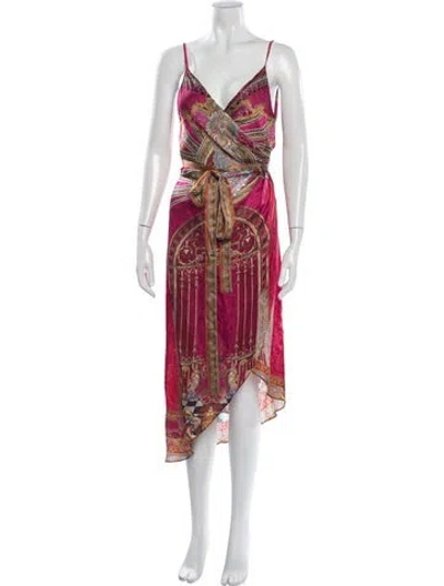 Pre-owned Camilla Silk Midi Length Dress In Pink