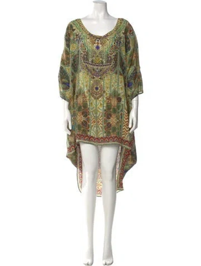 Pre-owned Camilla Silk Midi Length Dress W/ Tags In Neutral