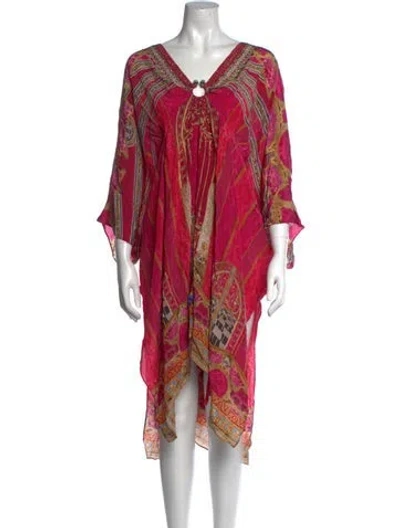 Pre-owned Camilla Silk Midi Length Dress W/ Tags In Pink