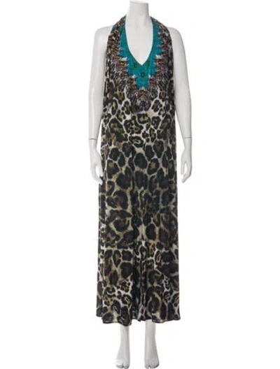 Pre-owned Camilla Silk Midi Length Dress In Yellow