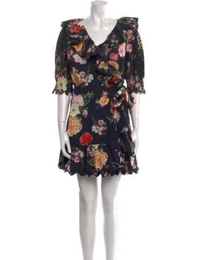 Pre-owned Camilla Silk Mini Dress In Black