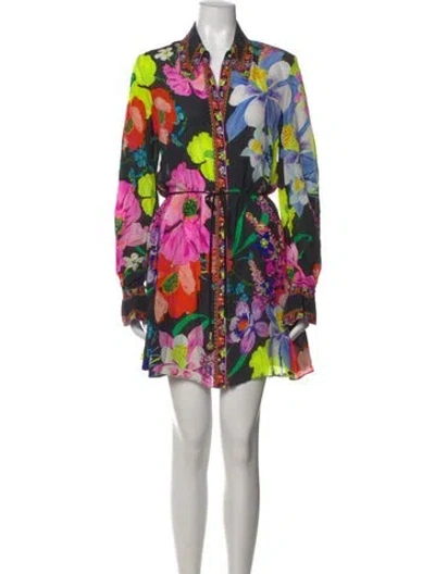Pre-owned Camilla Silk Mini Dress In Black
