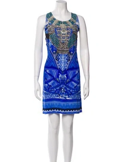 Pre-owned Camilla Silk Mini Dress In Blue