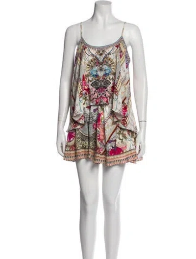 Pre-owned Camilla Silk Mini Dress In Blue