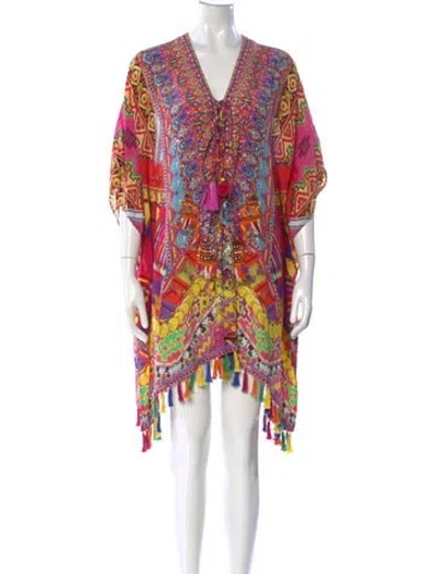 Pre-owned Camilla Silk Mini Dress In Blue