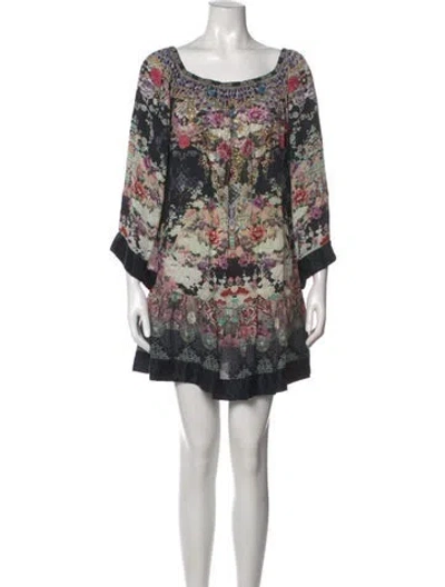 Pre-owned Camilla Silk Mini Dress In Blue