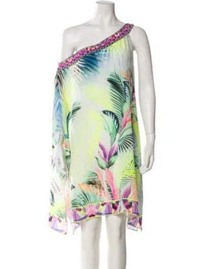 Pre-owned Camilla Silk Mini Dress In Green